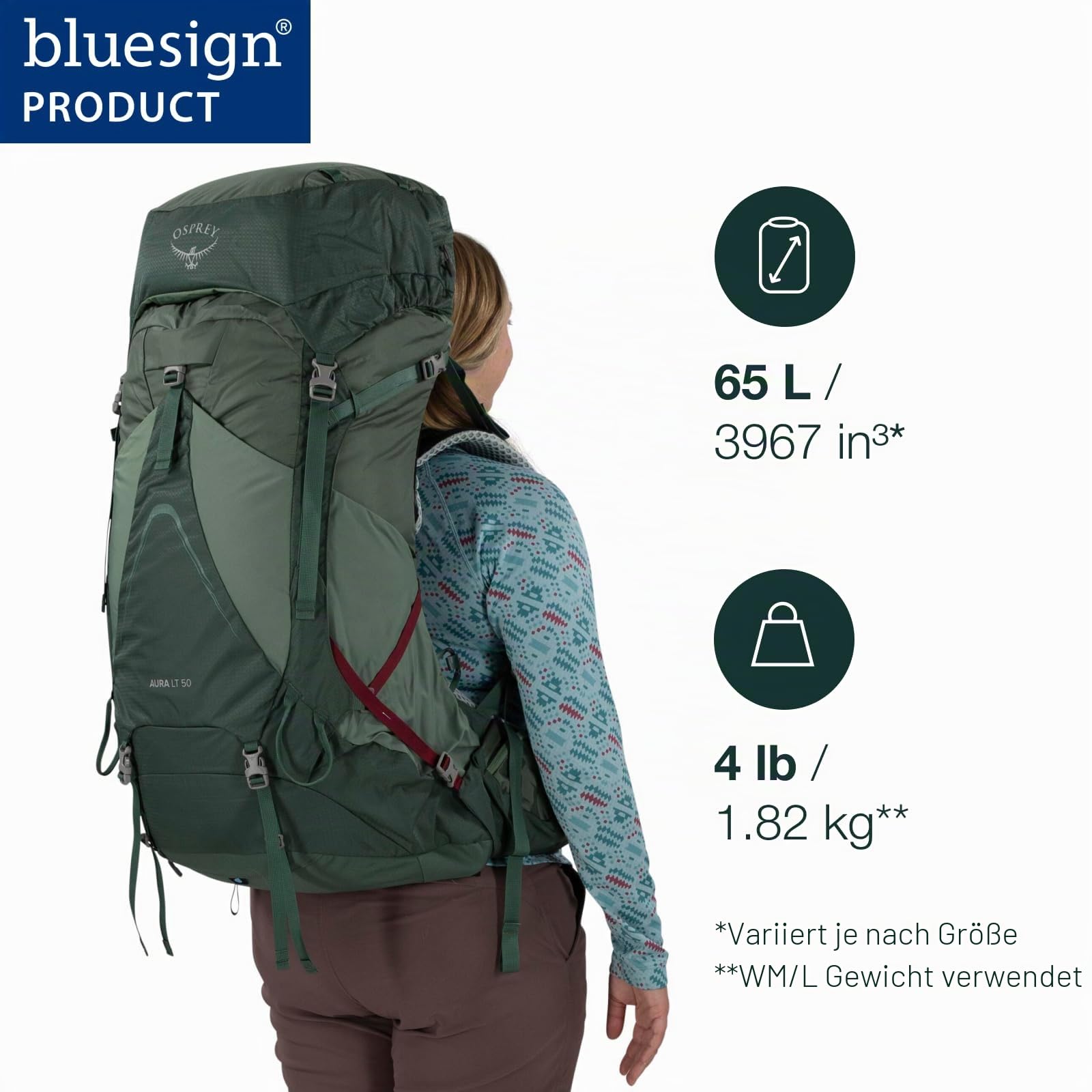 osprey-aura-ag-lt-65-damen-trekkingrucksack-65l-schwarz-m-l image 2