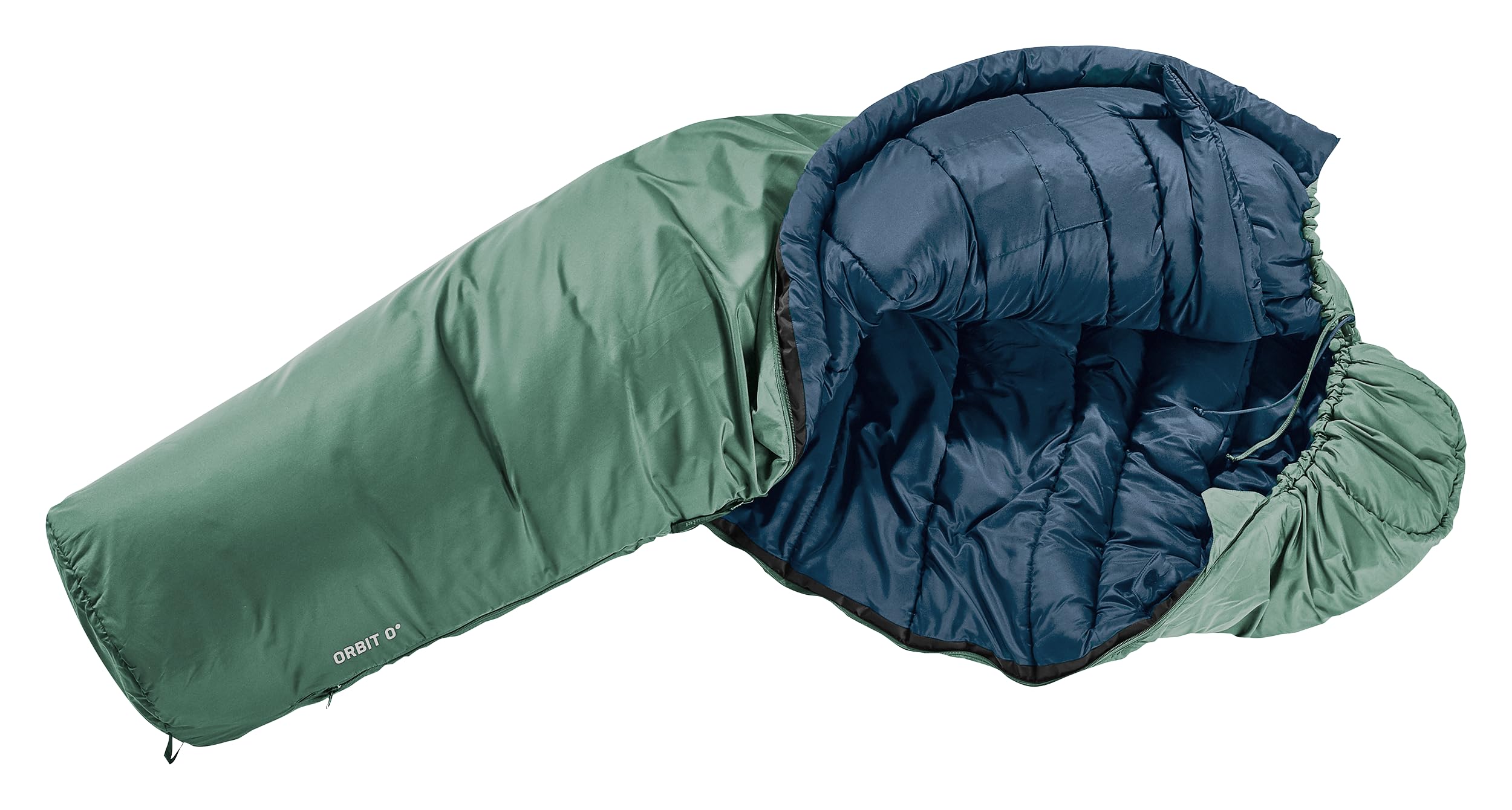 deuter-orbit-0-el-kunstfaserschlafsack-extra-long-ivy-ink-right-zip image 3