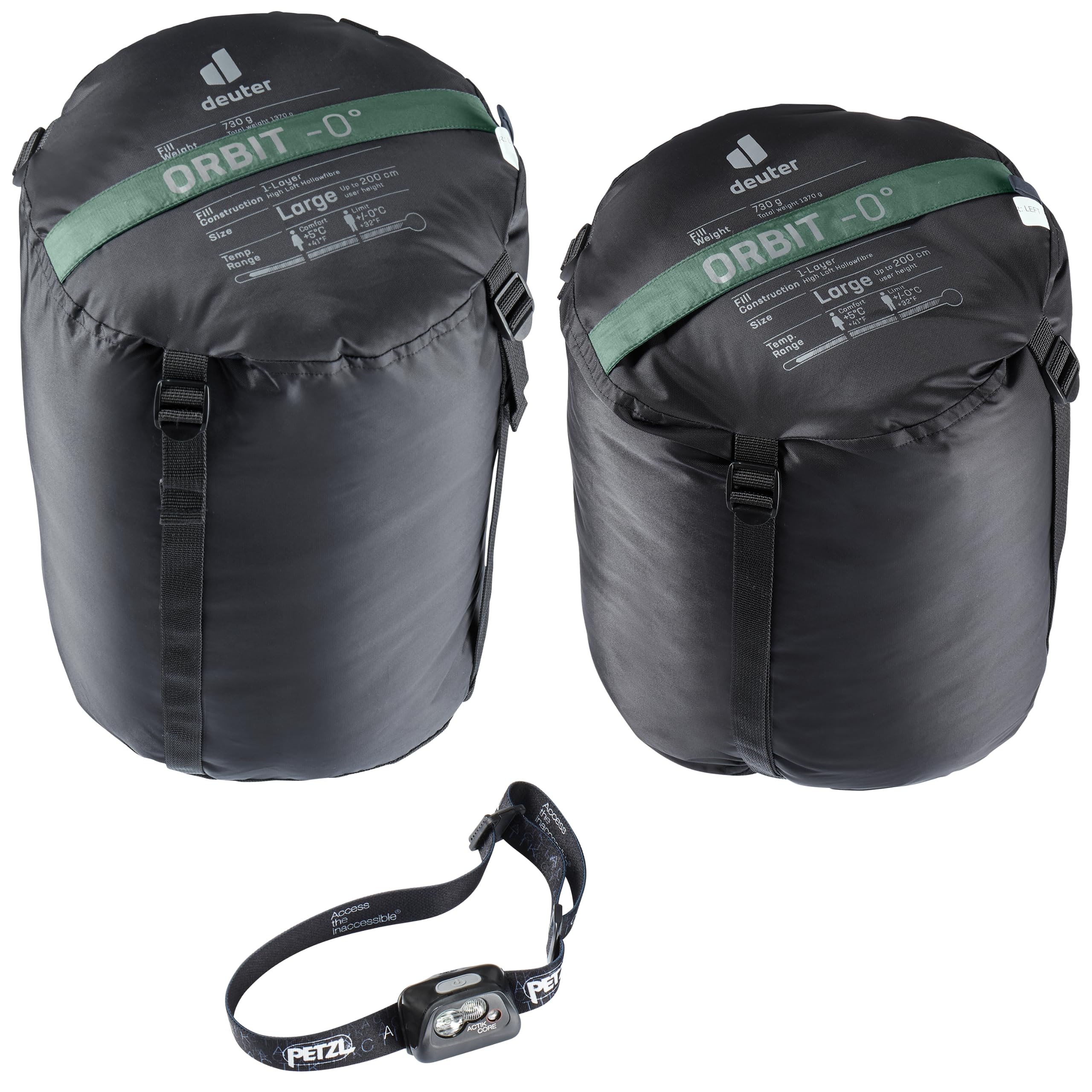 deuter-orbit-0-el-kunstfaserschlafsack-extra-long-ivy-ink-right-zip image 4