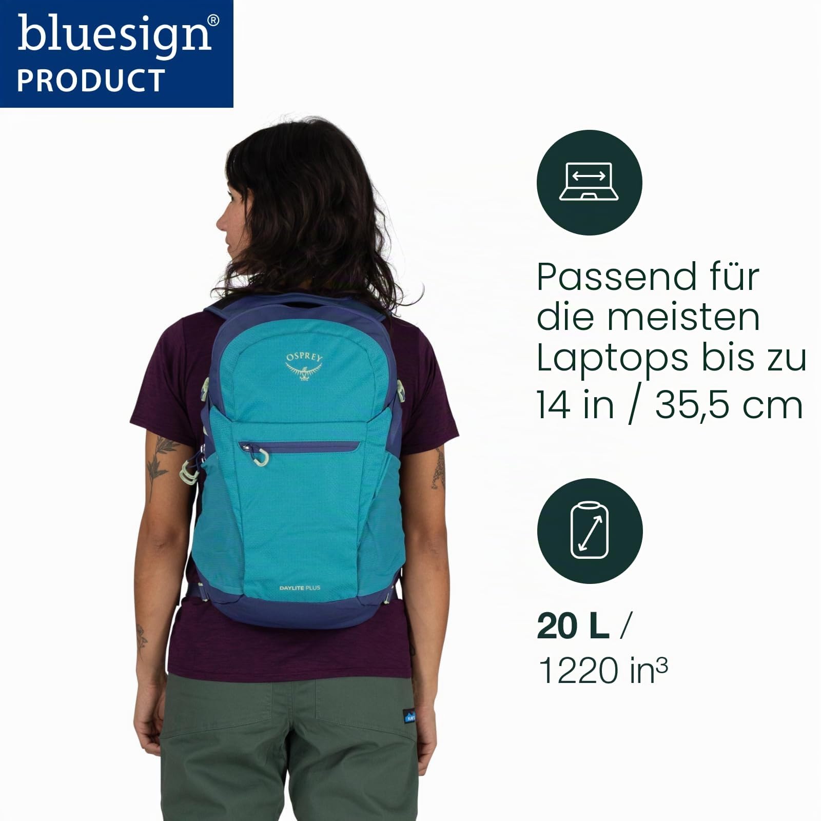 osprey-daylite-plus-pendlerrucksack-tagesrucksack-aus-100-recyceltem-material image 2