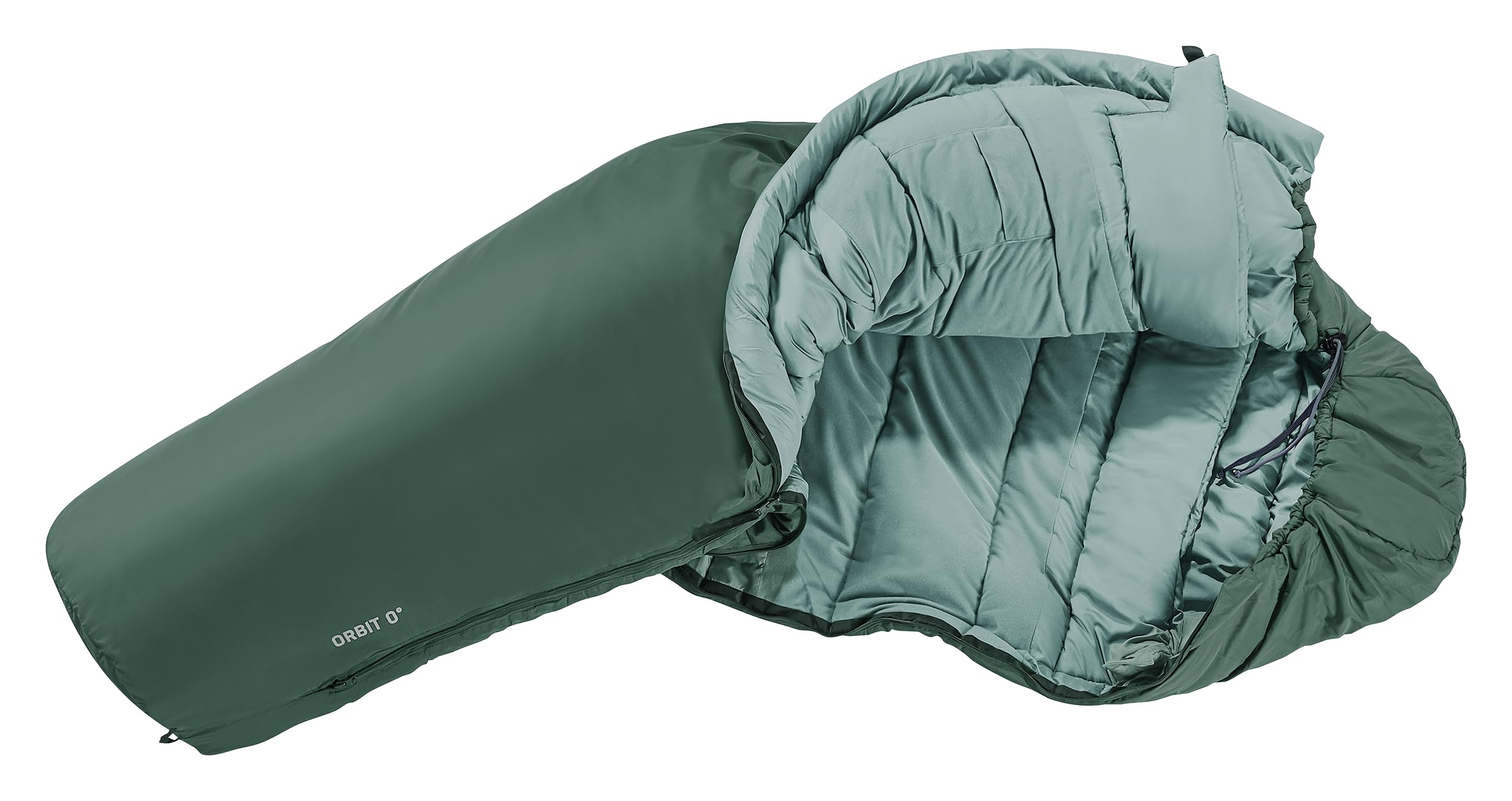 deuter-orbit-0-sl-damen-kunstfaserschlafsack-ivy-sage-left-zip image 3