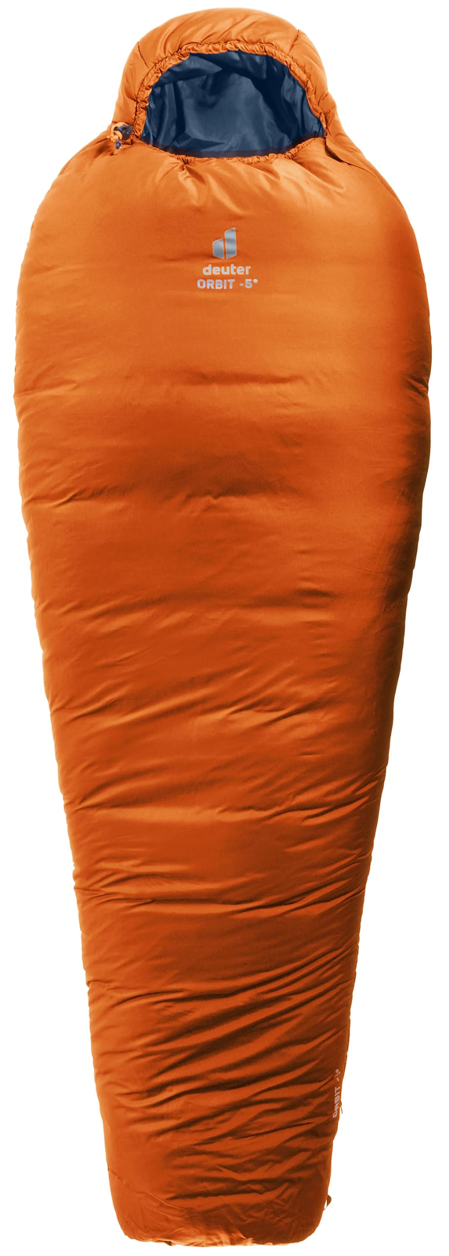 deuter-orbit-5-el-kunstfaserschlafsack-extra-long-right-zip-chestnut-ink image 1