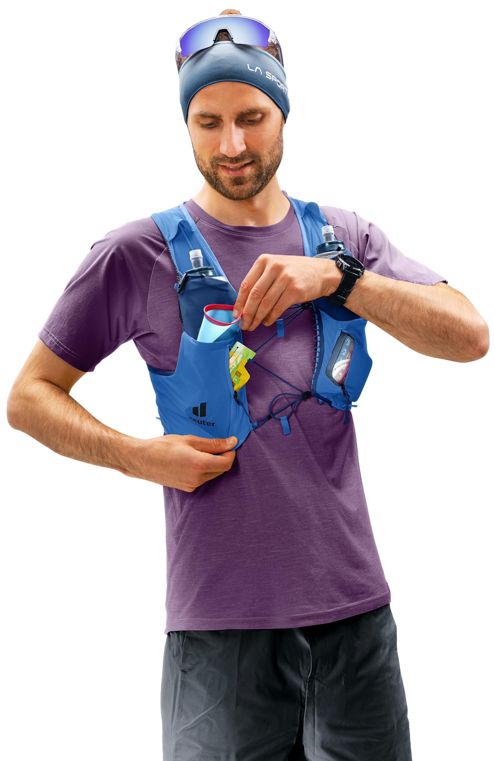 deuter-traick-5-trailrunning-weste-inkl-2x-streamer-flask-500-ml image 7