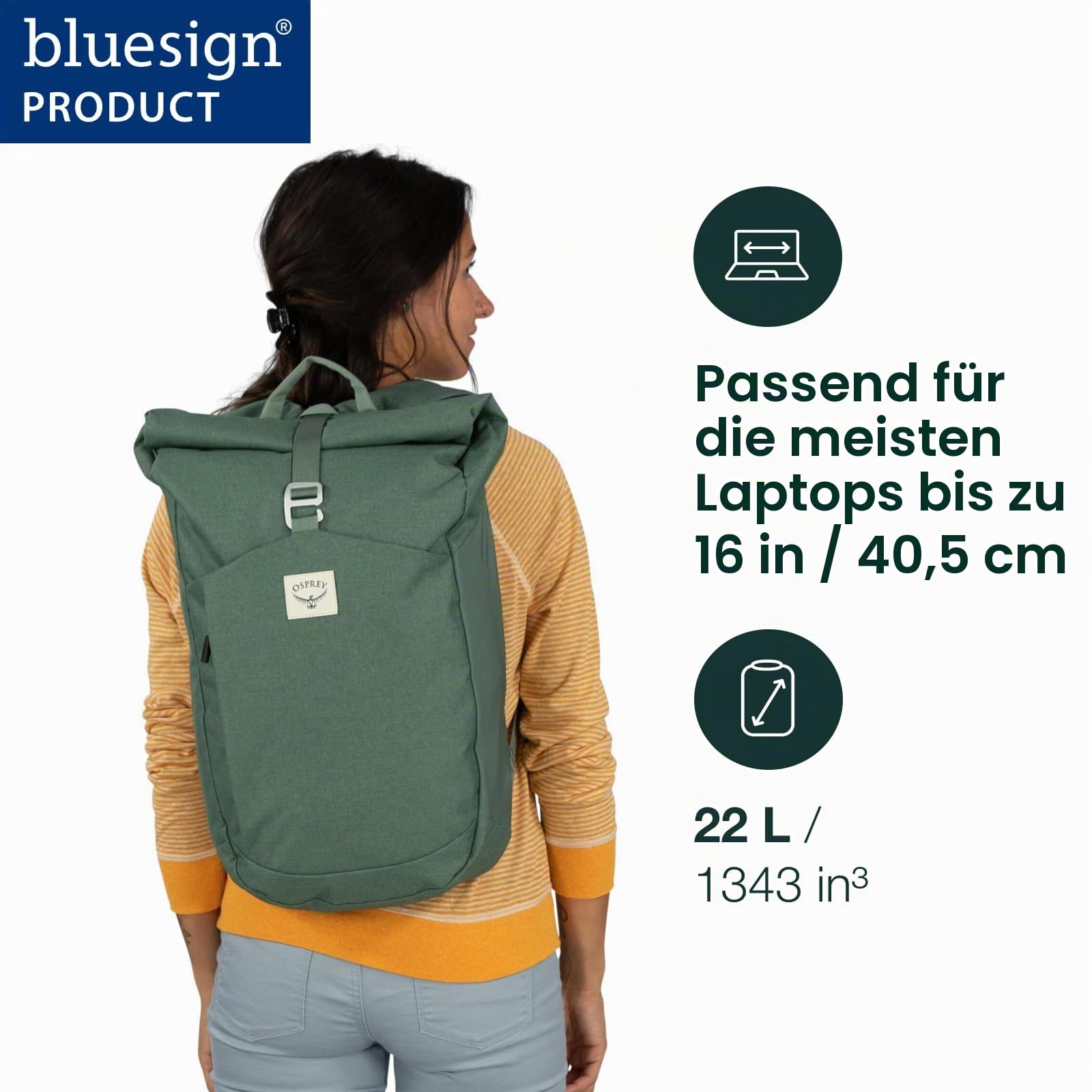 osprey-arcane-roll-top-tagesrucksack-schwarz-o-s image 2