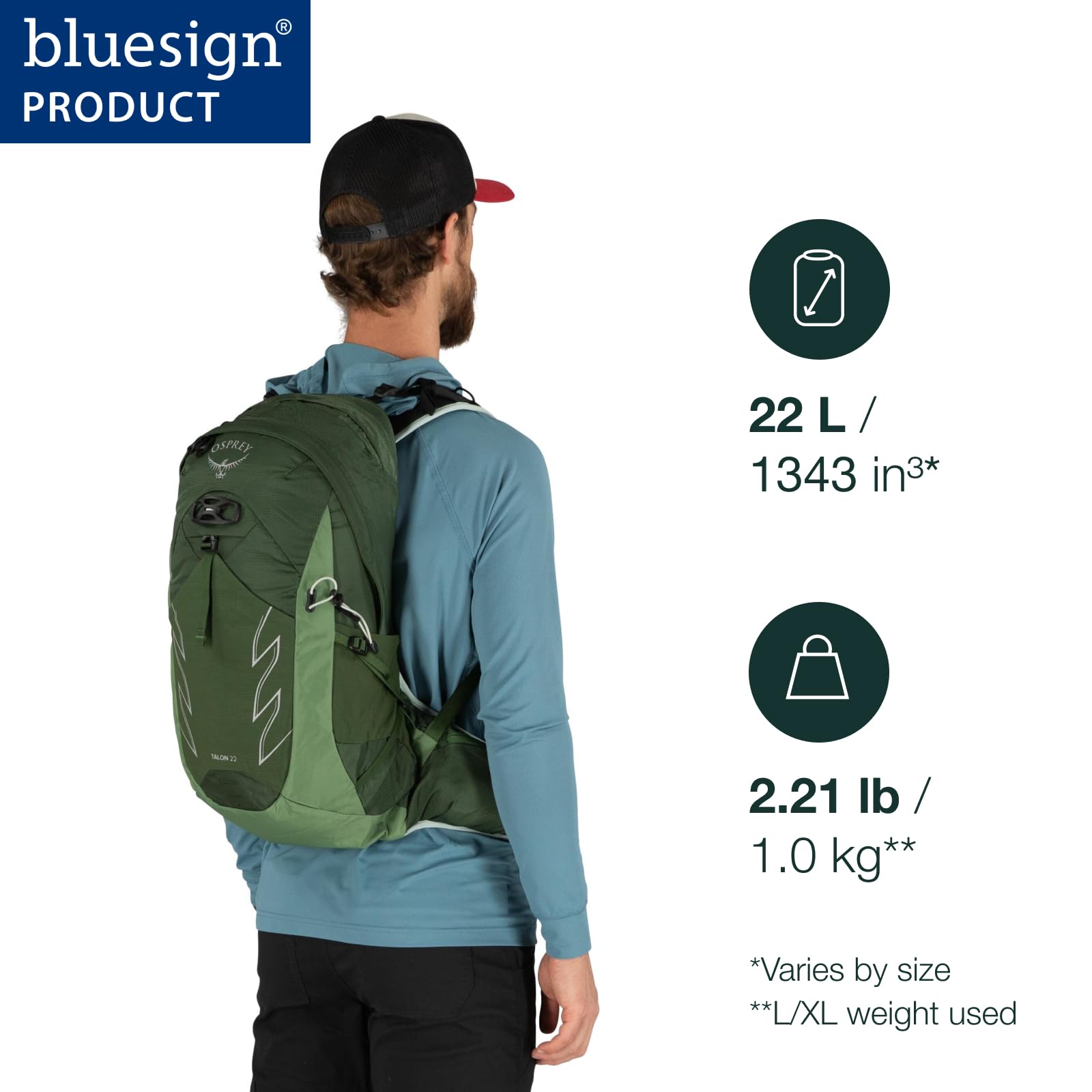 osprey-talon-22-herren-wanderrucksack-22-l-mit-h-ftgurt-black image 2