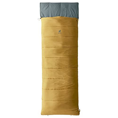 deuter-orbit-sq-6-kunstfaserschlafsack-caramel-teal-right-zip image 2
