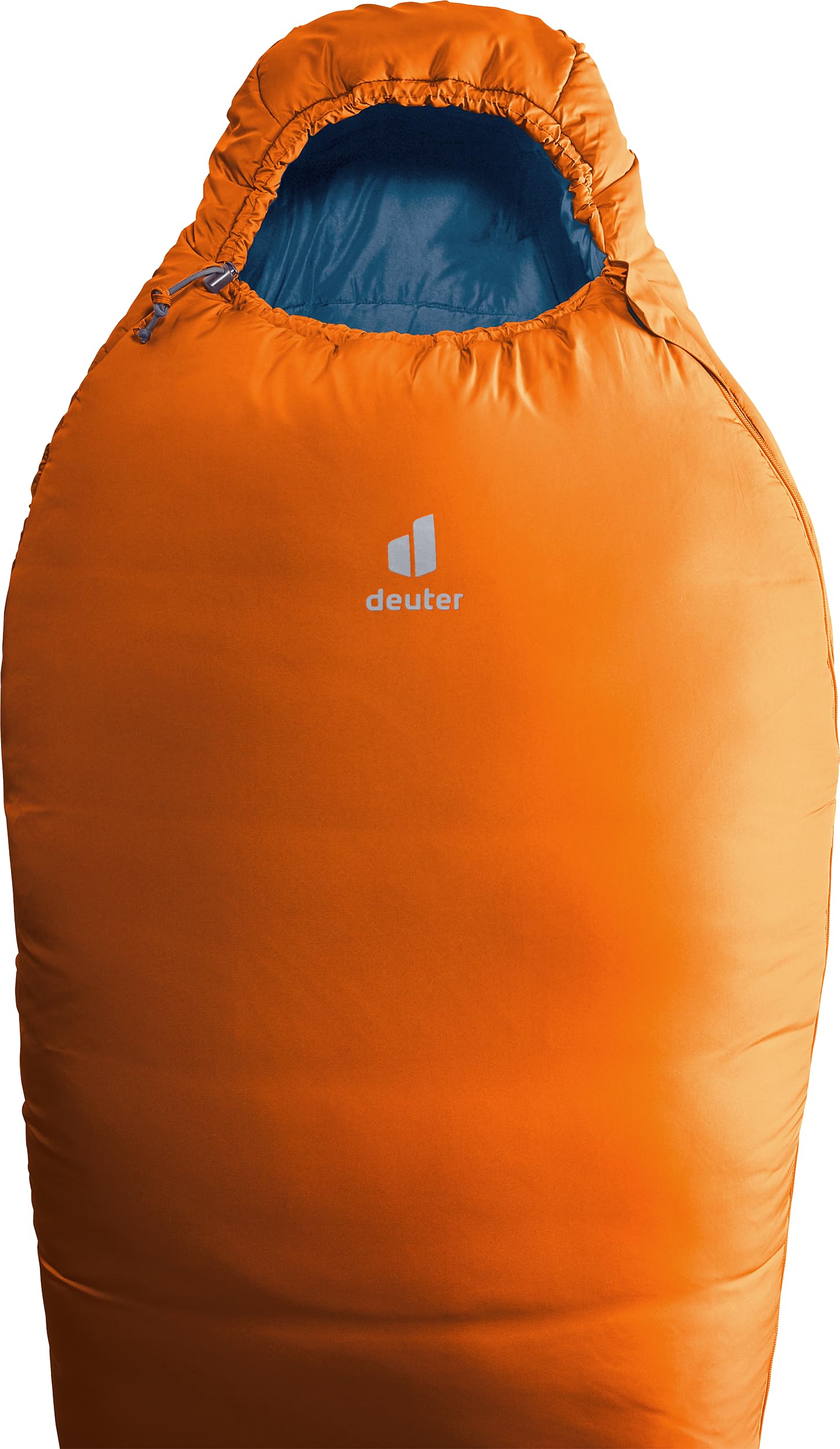 deuter-orbit-5-el-extra-long-kunstfaser-schlafsack-chestnut-ink-left-zip image 2