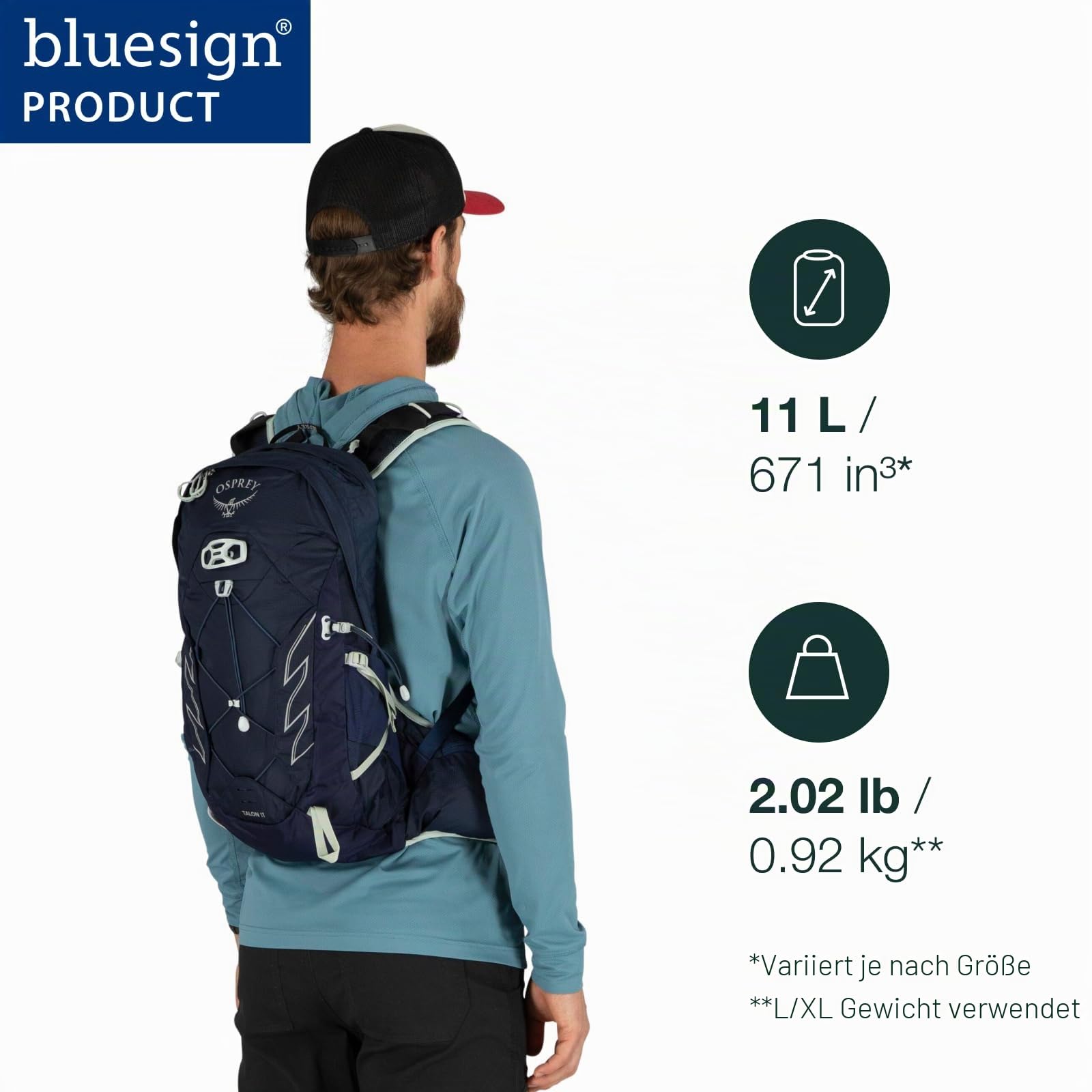 osprey-talon-11-trekkingrucksack-wanderrucksack-f-r-herren-11-liter-multisport image 2
