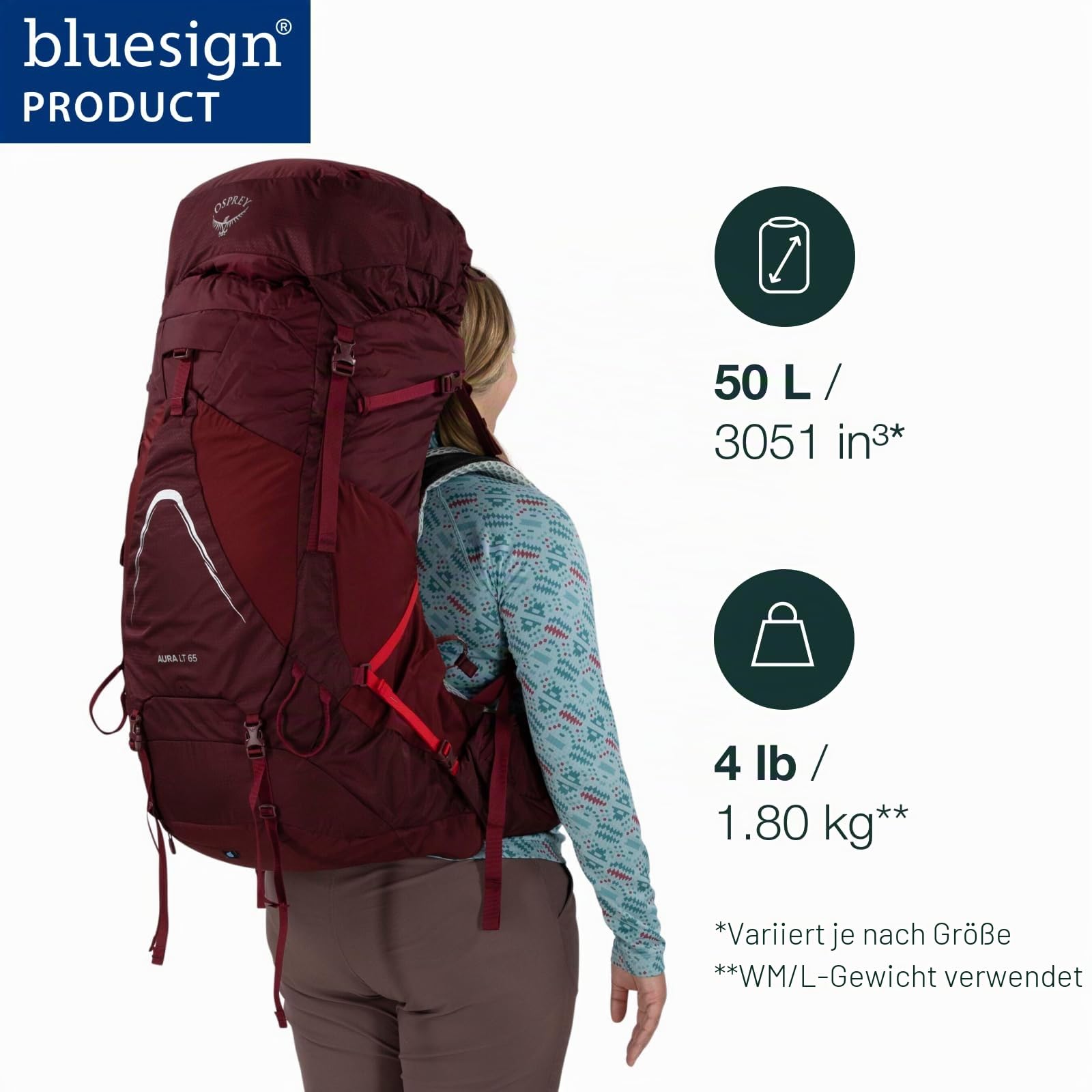 osprey-aura-ag-lt-50-damen-trekkingrucksack image 2
