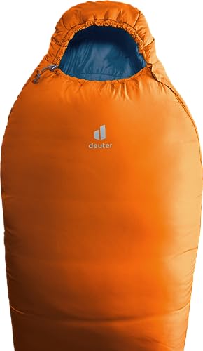 deuter-orbit-5-el-extra-long-kunstfaser-schlafsack-chestnut-ink-left-zip image 8