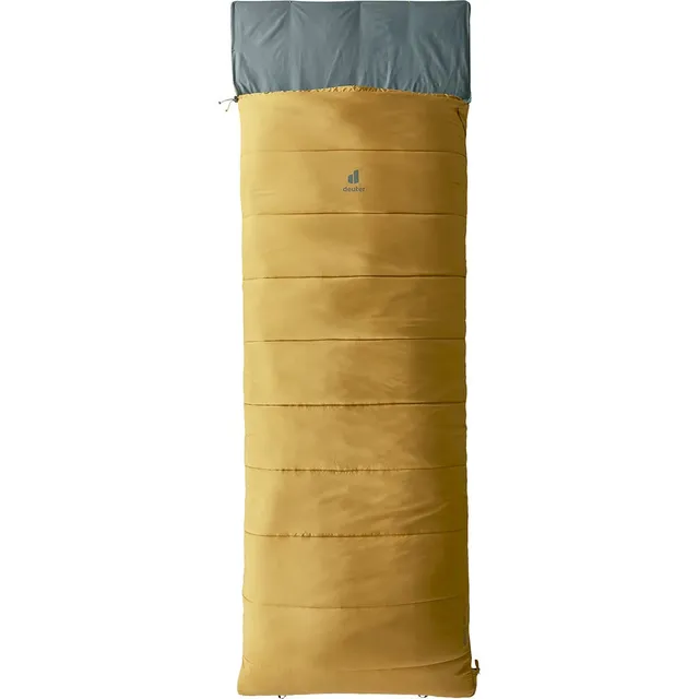 deuter-orbit-sq-6-kunstfaserschlafsack-caramel-teal-left-zip image 1