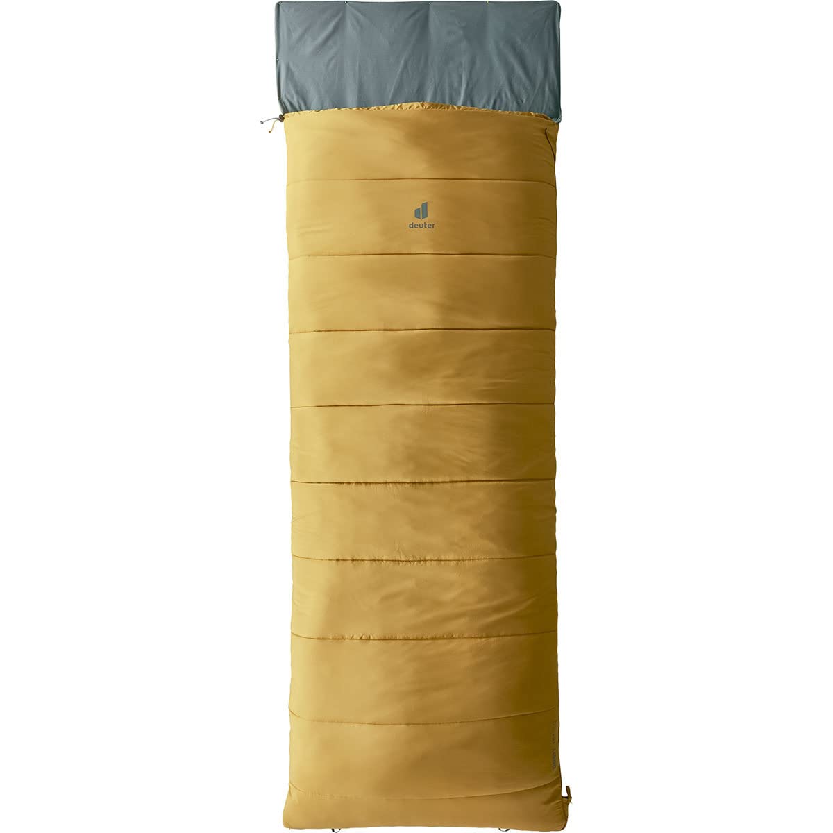 deuter-orbit-sq-6-kunstfaserschlafsack-caramel-teal-left-zip image 1